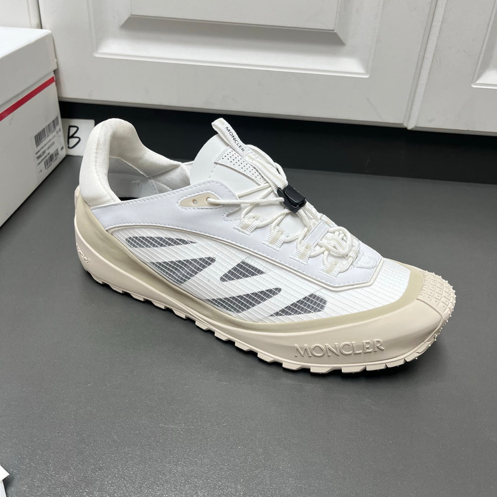 Шкіряні з текстилем кросівки Moncler Trailgrip LP — білий