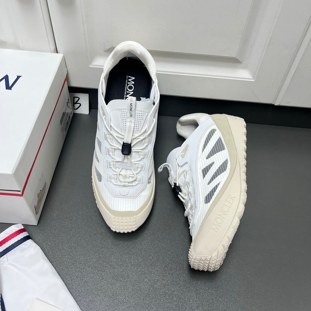 Шкіряні з текстилем кросівки Moncler Trailgrip LP — білий