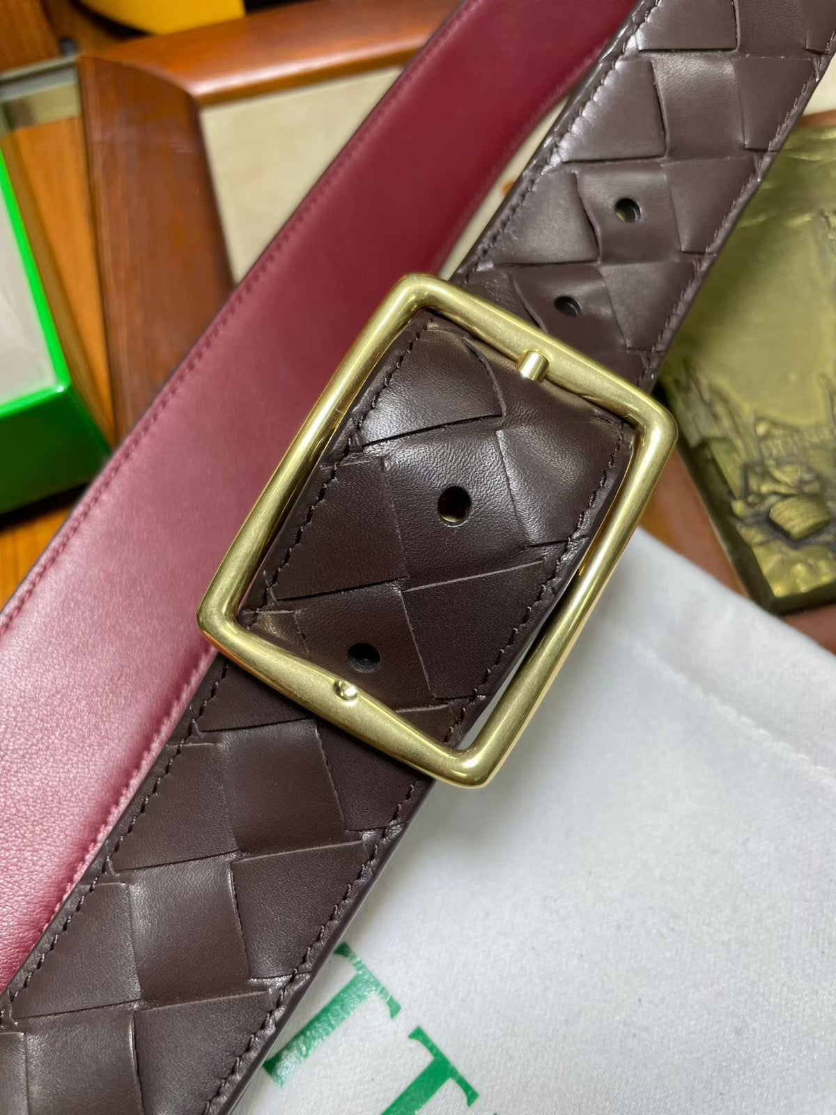 Ремінь Bottega Veneta з натуральної телячої шкіри