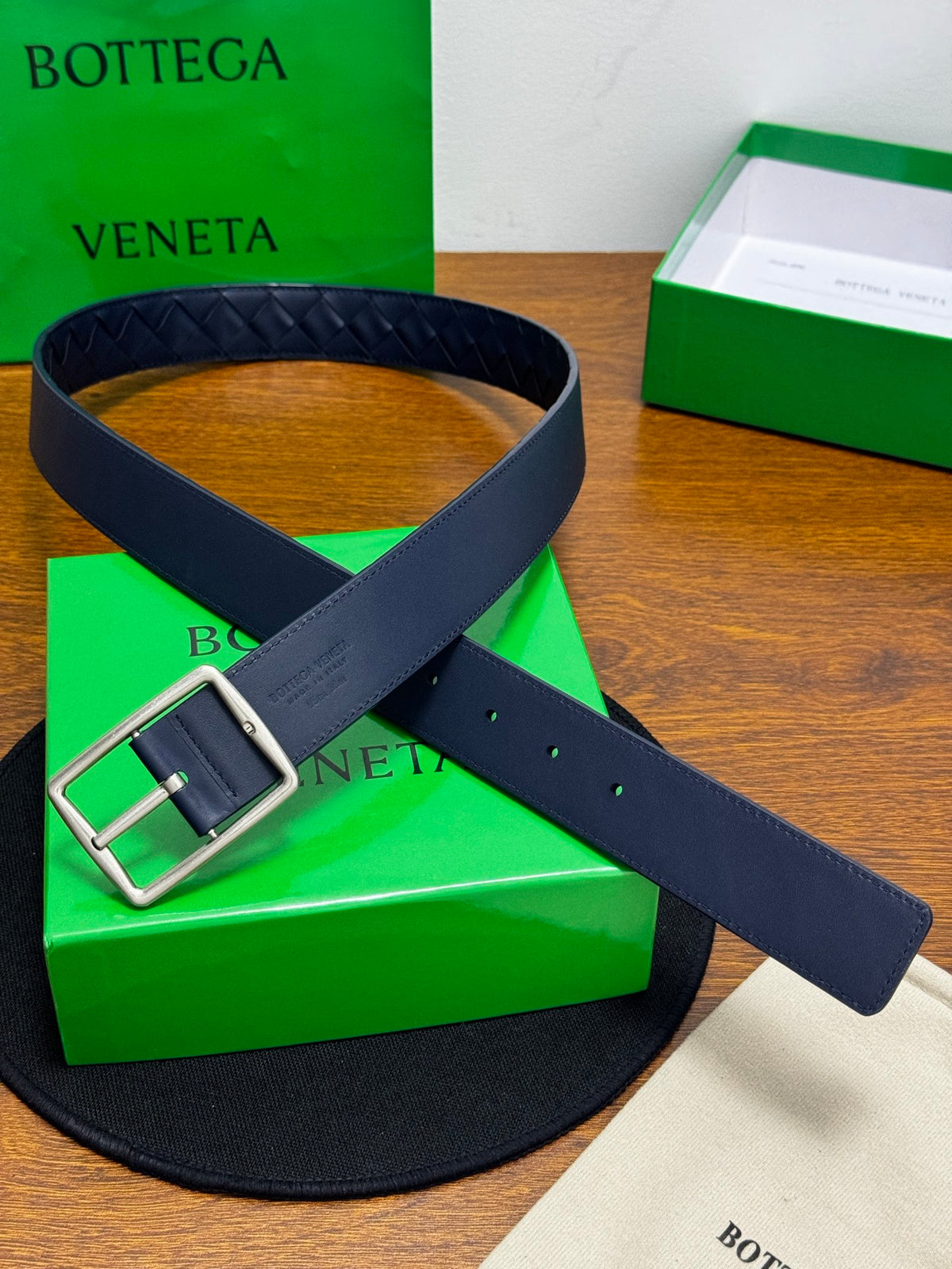 Ремінь Bottega Veneta з натуральної телячої шкіри