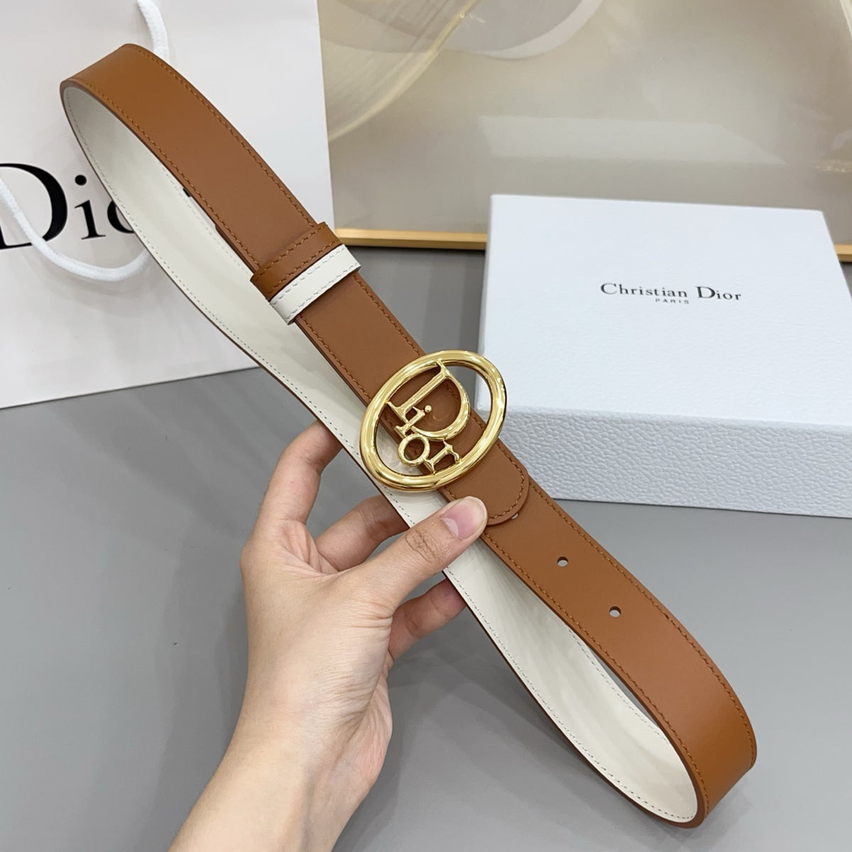 Ремінь Dior з натуральної телячої шкіри