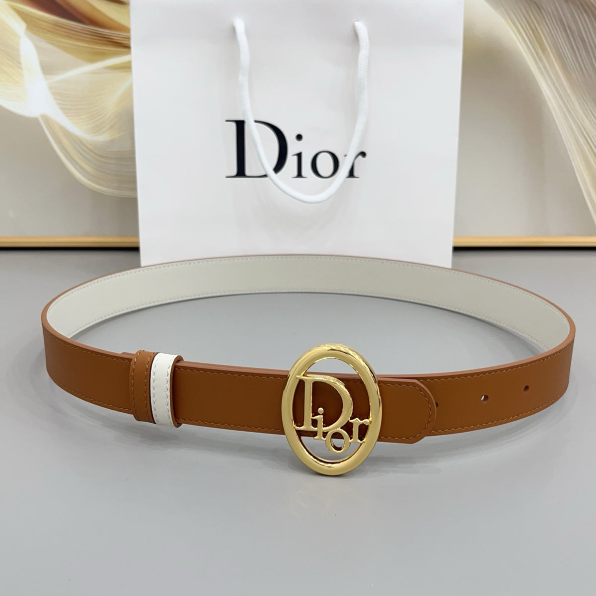 Ремінь Dior з натуральної телячої шкіри