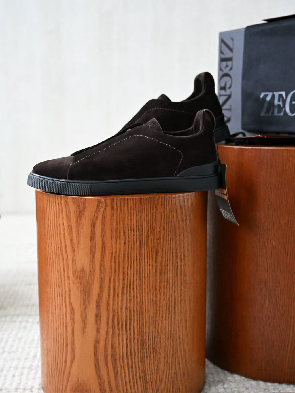 Нубукові кросівки Zegna Triple Stitch Secondskin — фото 3