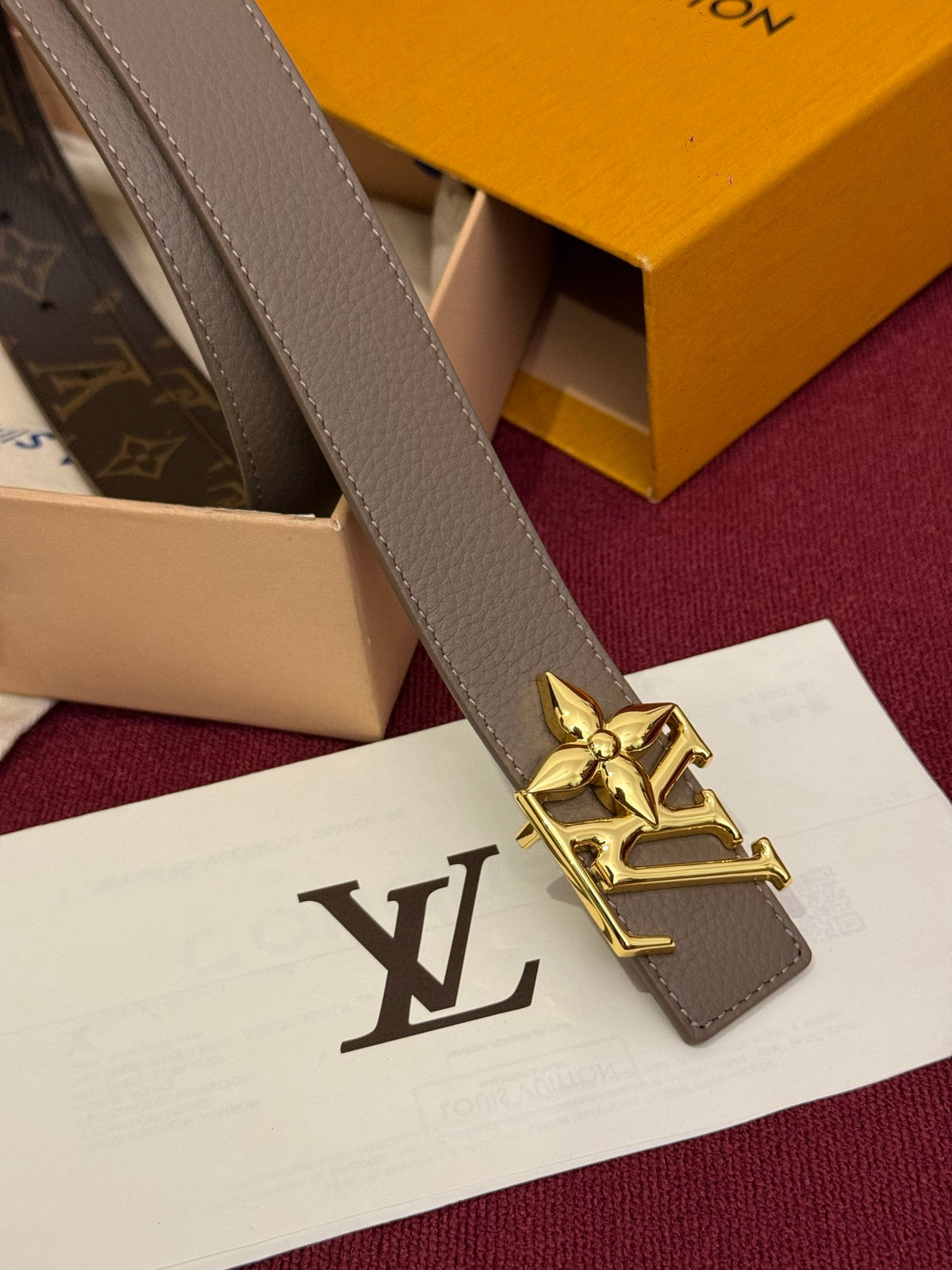 Ремінь Louis Vuitton Monogram з полотна та натуральної шкіри