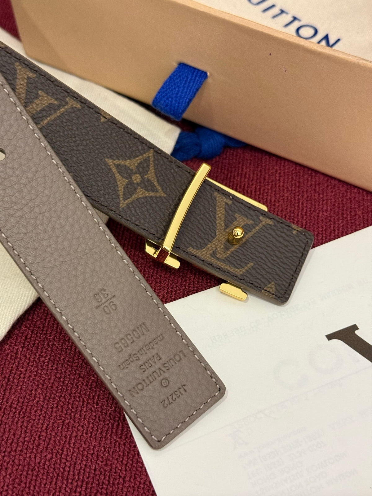 Ремінь Louis Vuitton Monogram з полотна та натуральної шкіри