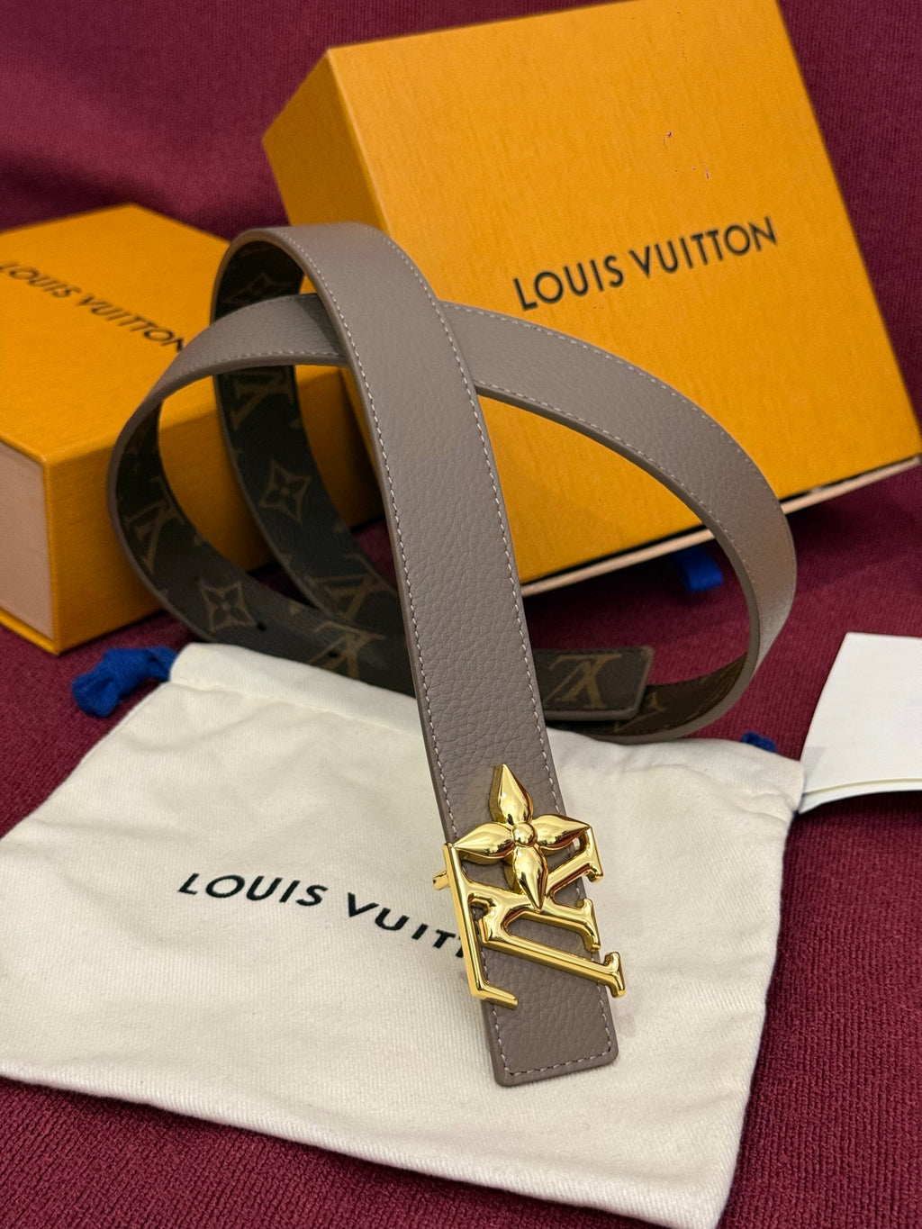 Ремінь Louis Vuitton Monogram з полотна та натуральної шкіри