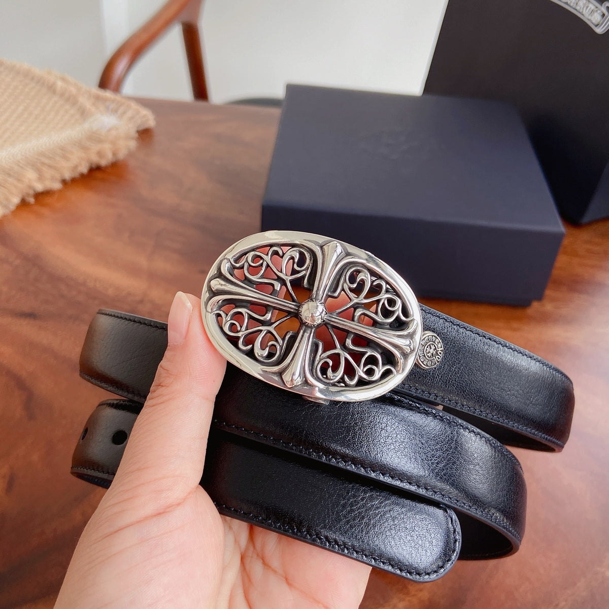 Ремінь Chrome Hearts з натуральної шкіри