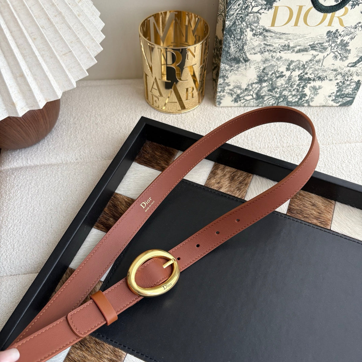 Ремінь Dior з натуральної телячої шкіри
