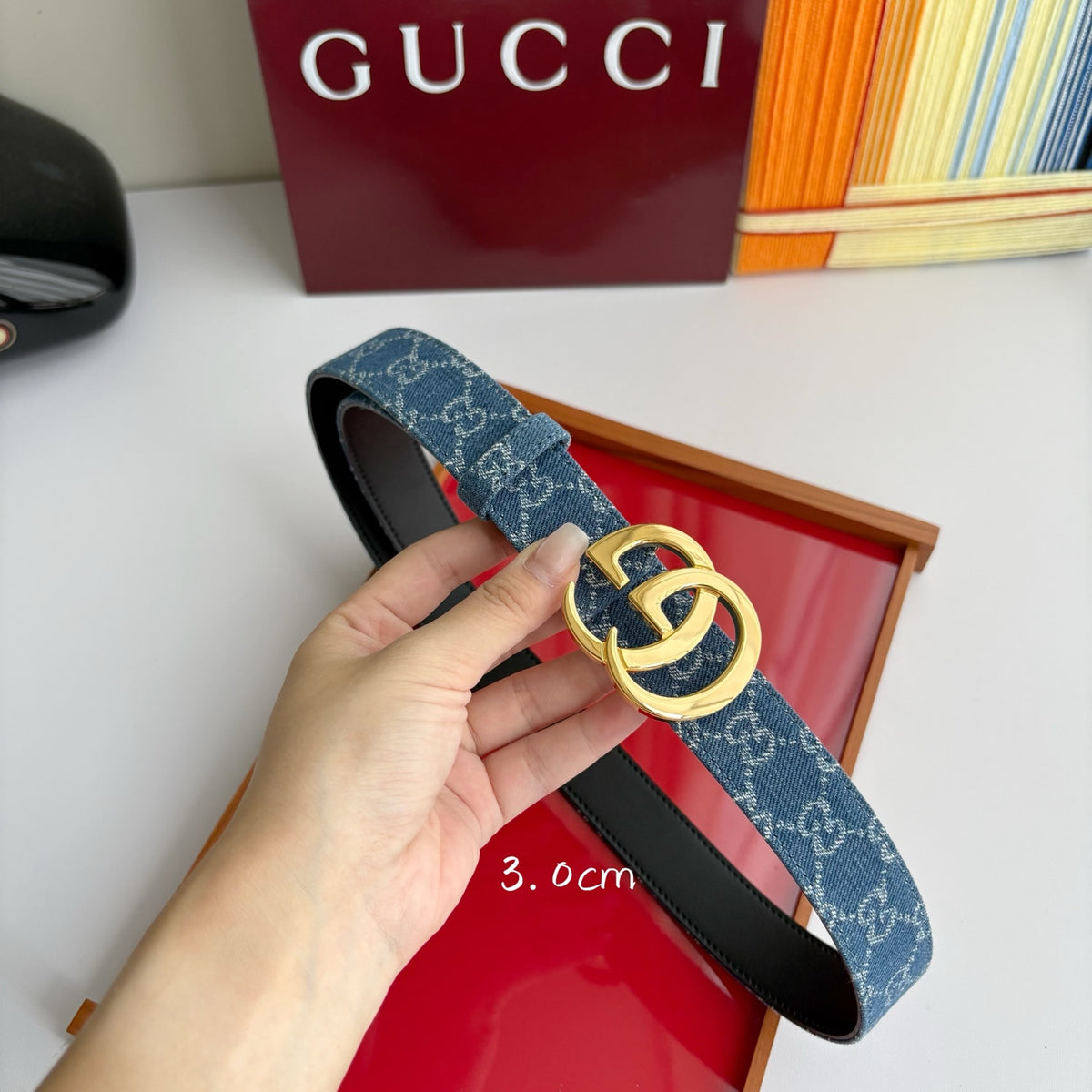 Ремінь Gucci з деніму