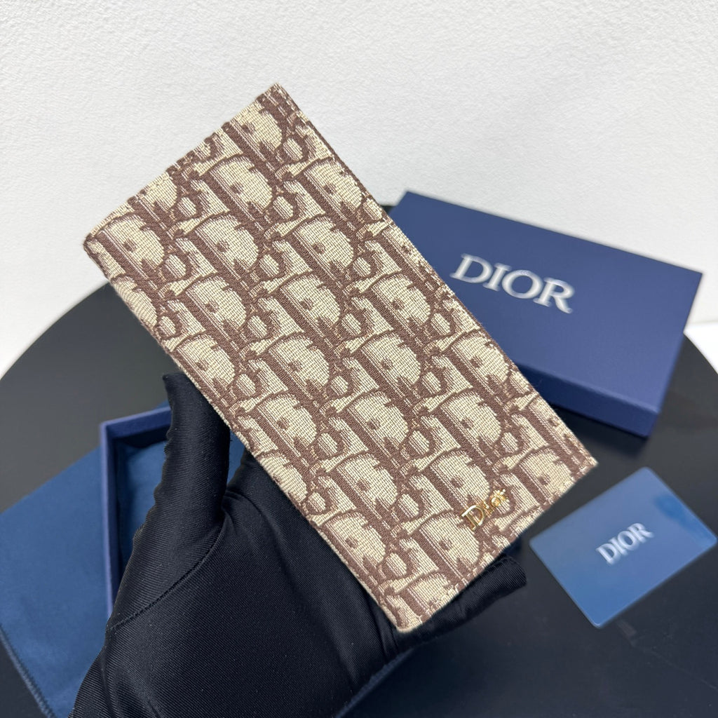 Гаманець Dior CD Icon із зернистої натуральної шкіри, чорний — фото 4
