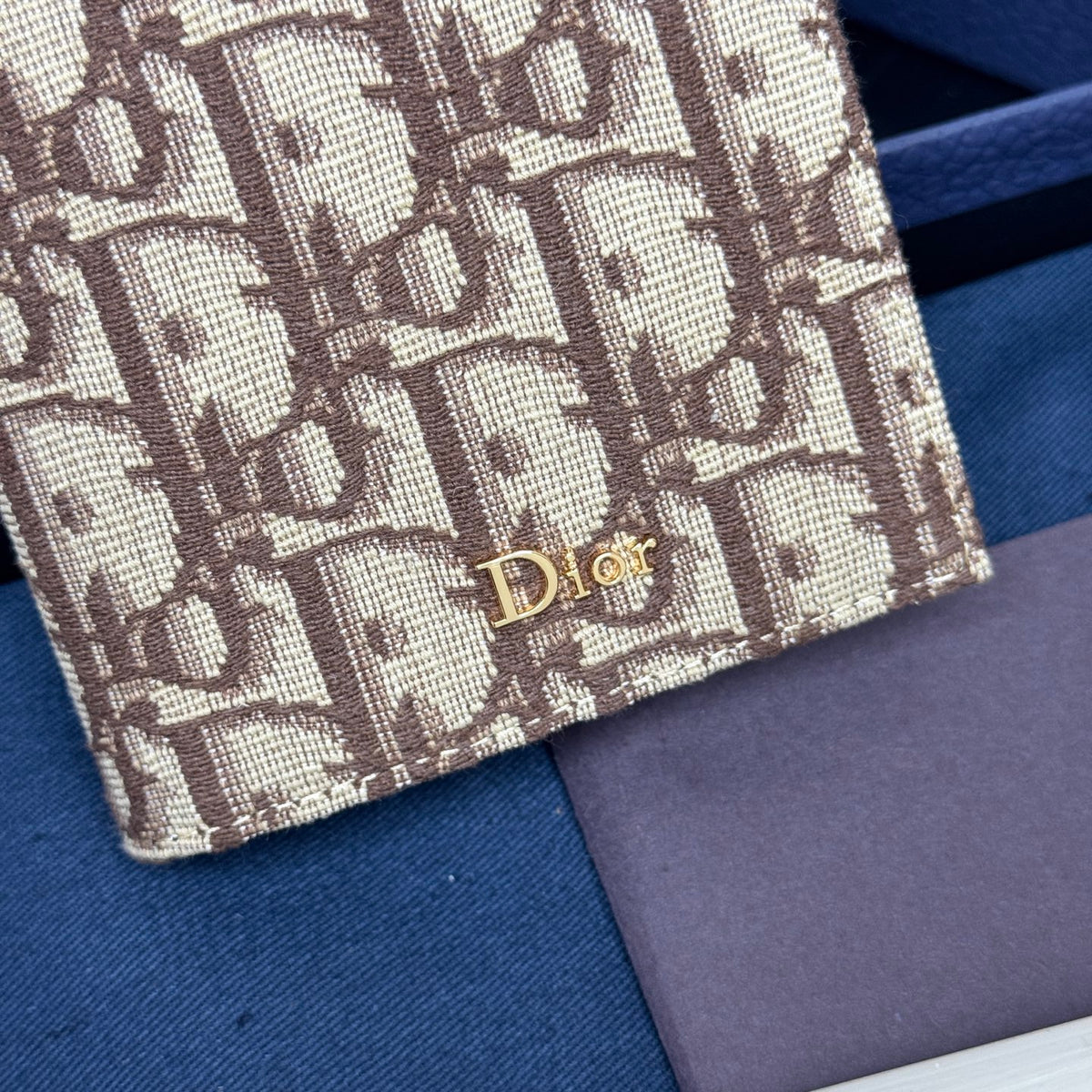 Гаманець Dior CD Icon із зернистої натуральної шкіри, чорний — фото 7