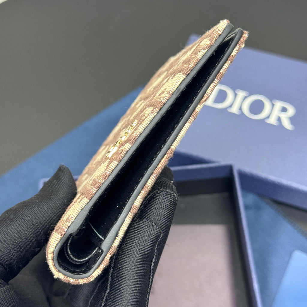 Гаманець Dior CD Icon із зернистої натуральної шкіри, чорний — фото 6