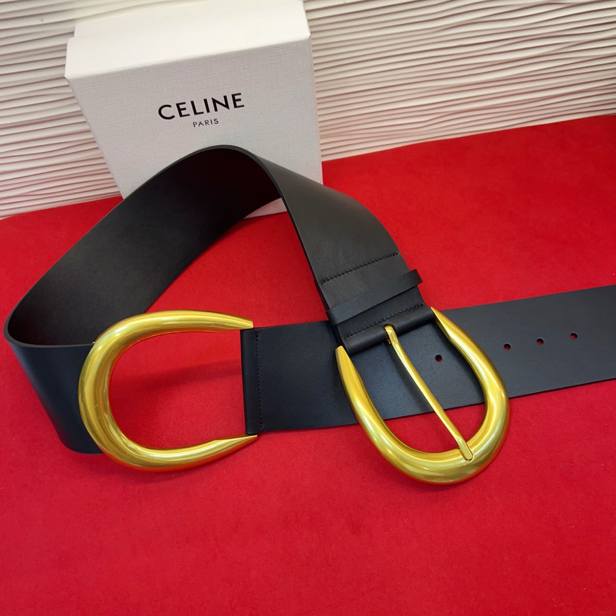 Ремінь Celine з натуральної шкіри