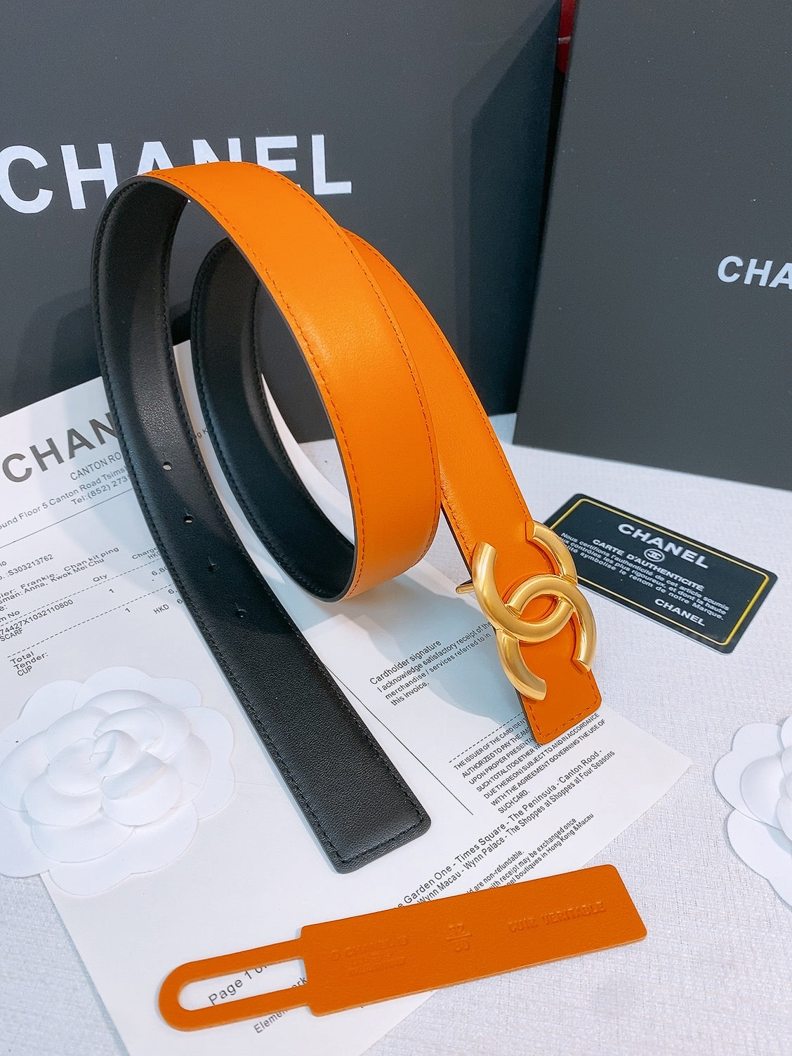 Ремінь Chanel з натуральної телячої шкіри