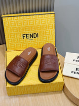 Чоловічі шкіряні шльопанці Fendi комбіновані