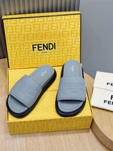 Чоловічі шкіряні шльопанці Fendi комбіновані