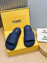 Чоловічі шкіряні шльопанці Fendi комбіновані