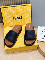 Чоловічі шкіряні шльопанці Fendi комбіновані
