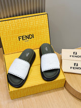 Чоловічі шкіряні шльопанці Fendi комбіновані