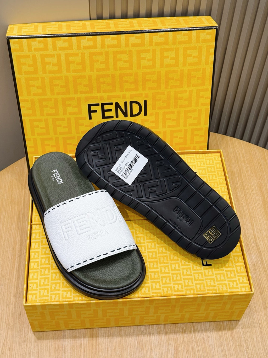 Чоловічі гумові шльопанці Fendi комбіновані