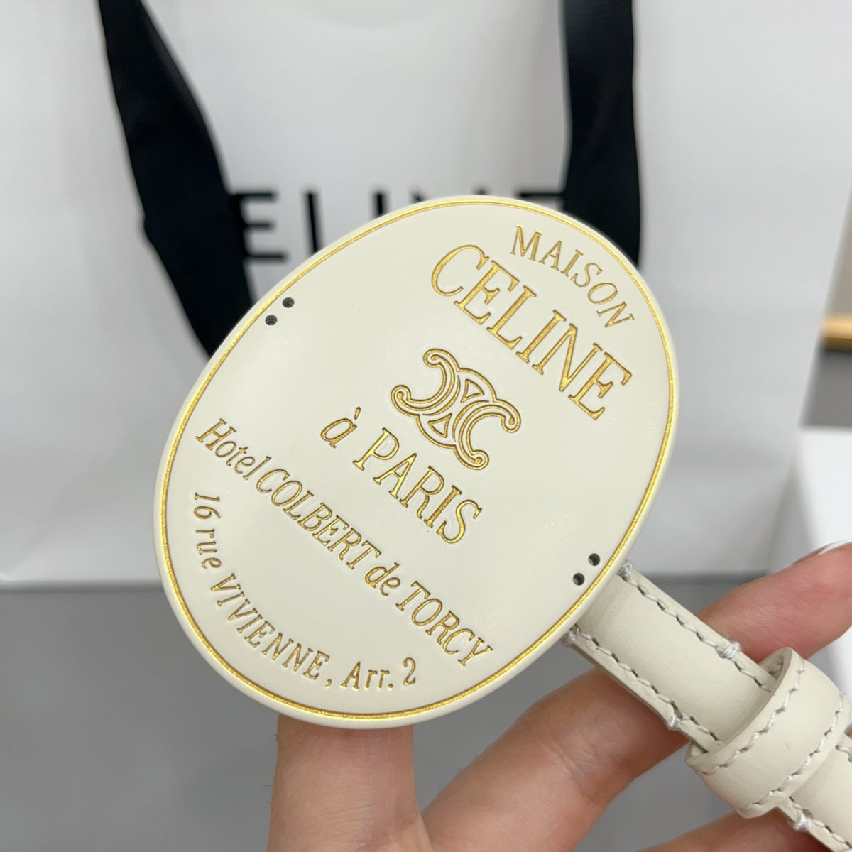 Ремінь Celine з натуральної телячої шкіри