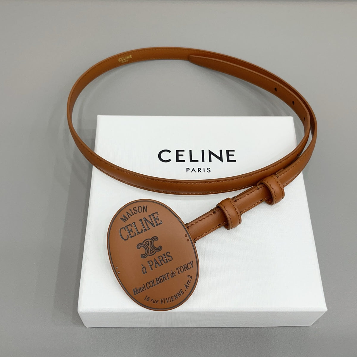 Ремінь Celine з натуральної телячої шкіри