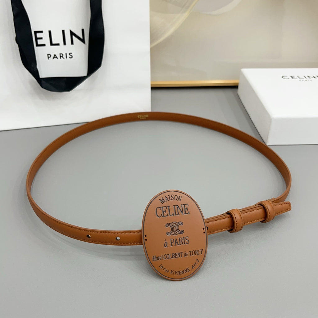 Ремінь Celine з натуральної телячої шкіри