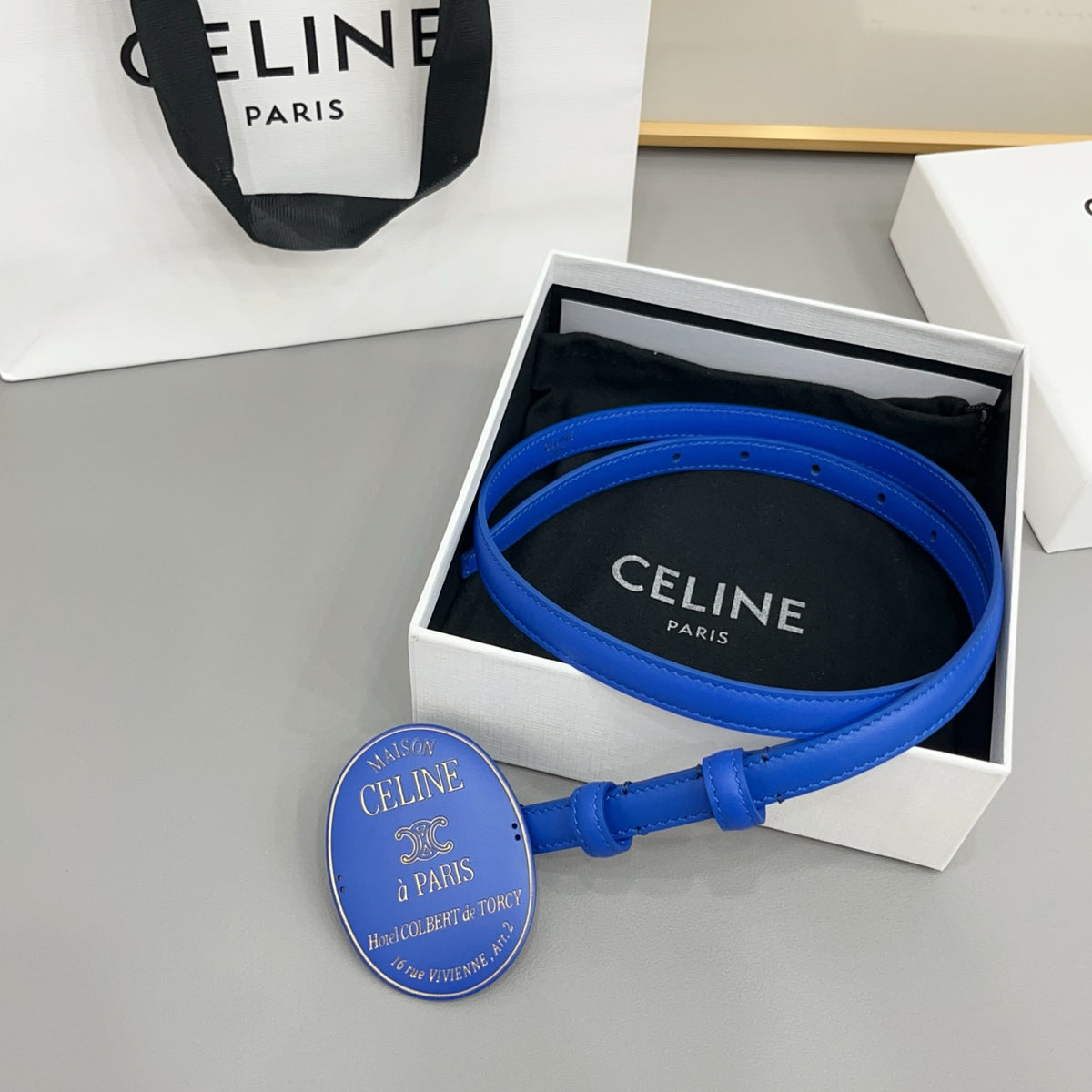 Ремінь Celine з натуральної телячої шкіри
