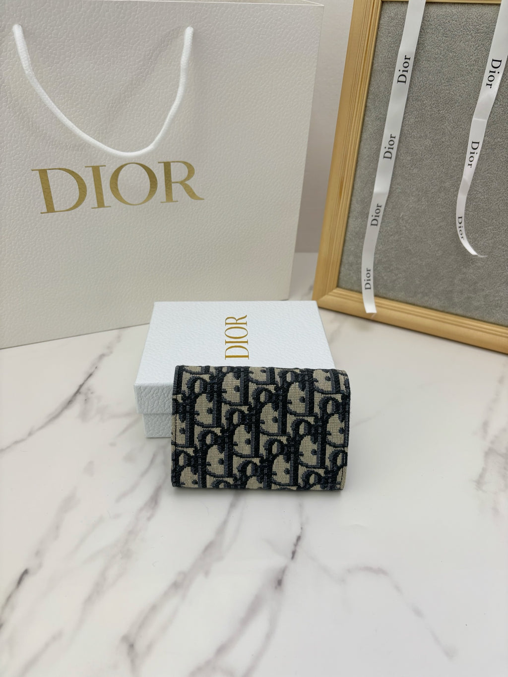 Гаманець Dior з текстилю й натуральної шкіри — фото 2