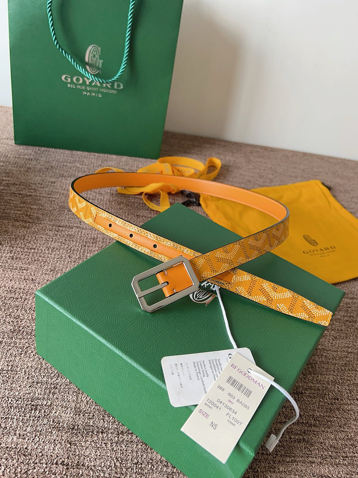 Ремінь Goyard з натуральної шкіри