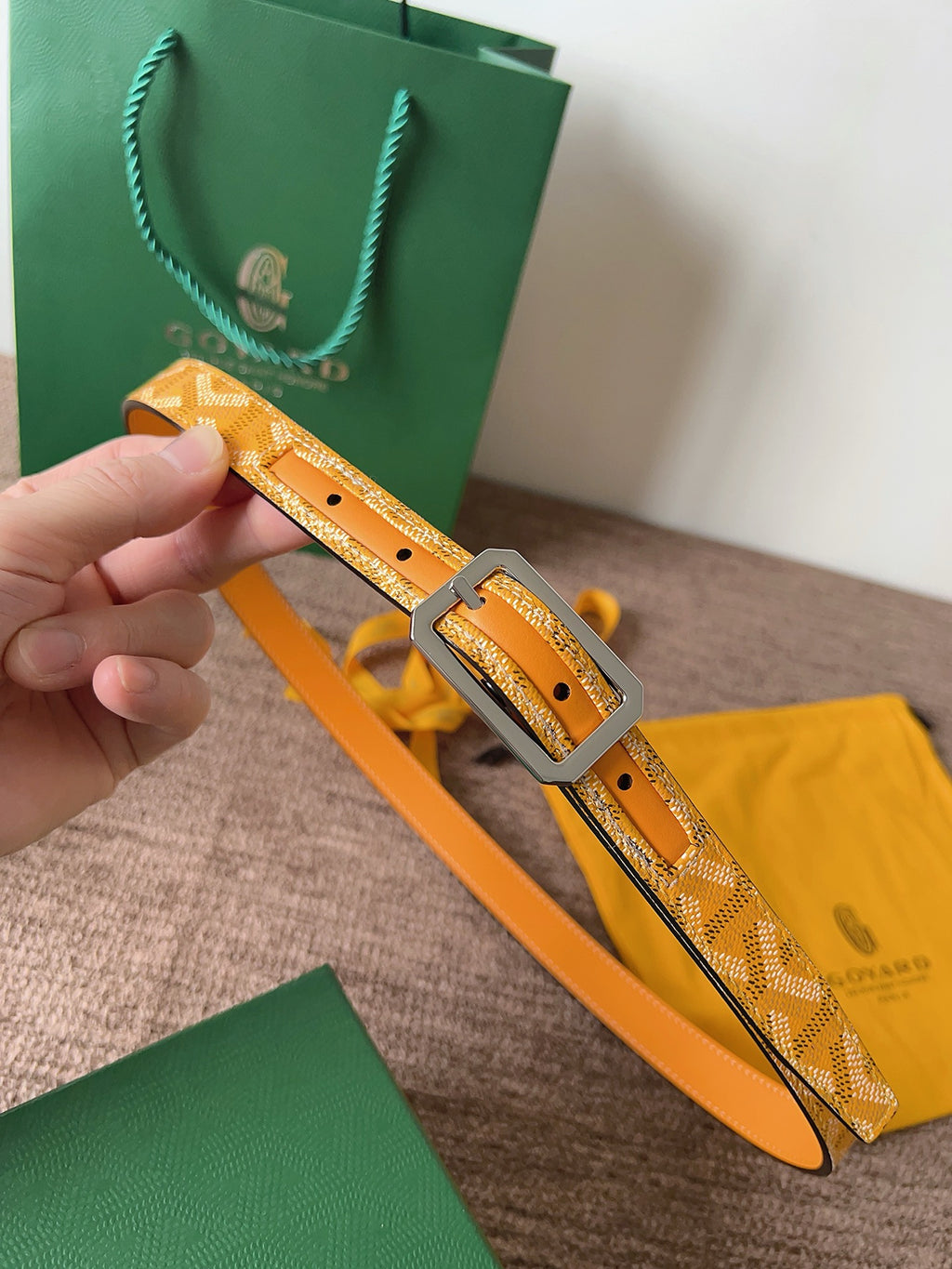 Ремінь Goyard з натуральної шкіри