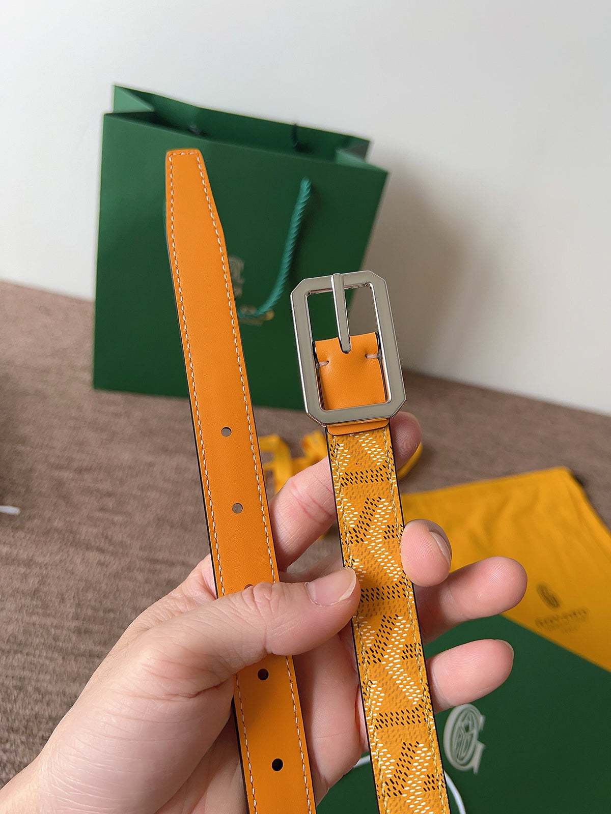 Ремінь Goyard з натуральної шкіри