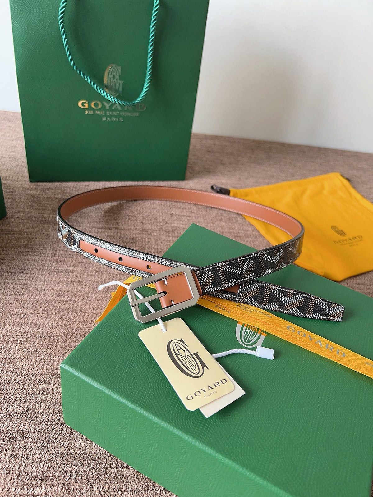 Ремінь Goyard з натуральної шкіри