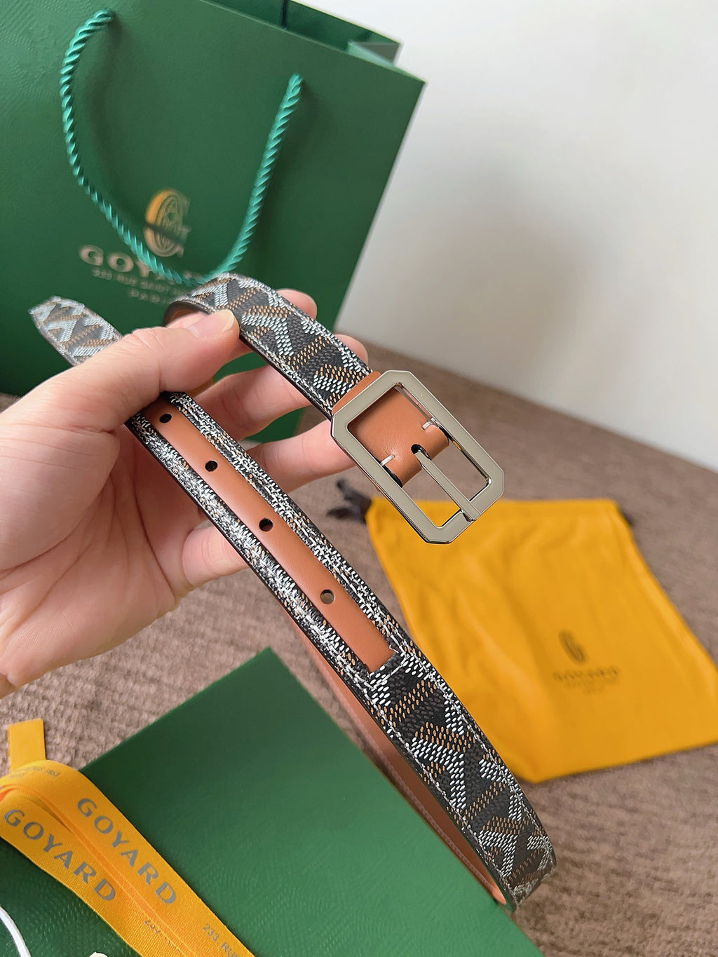 Ремінь Goyard з натуральної шкіри