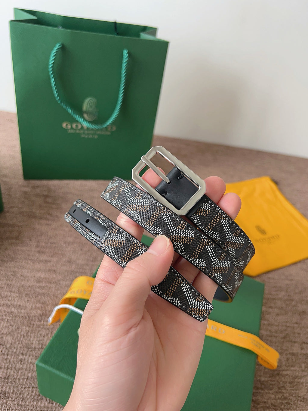 Ремінь Goyard з натуральної шкіри