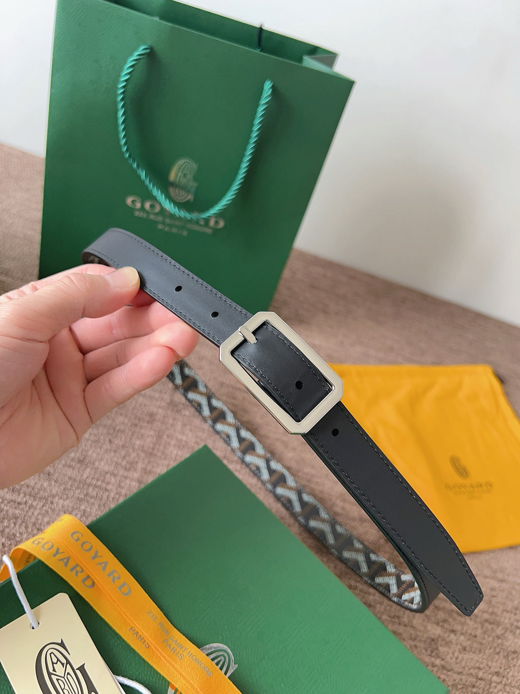 Ремінь Goyard з натуральної шкіри