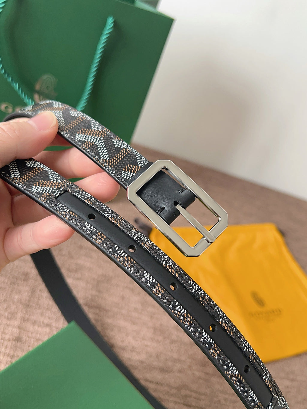 Ремінь Goyard з натуральної шкіри
