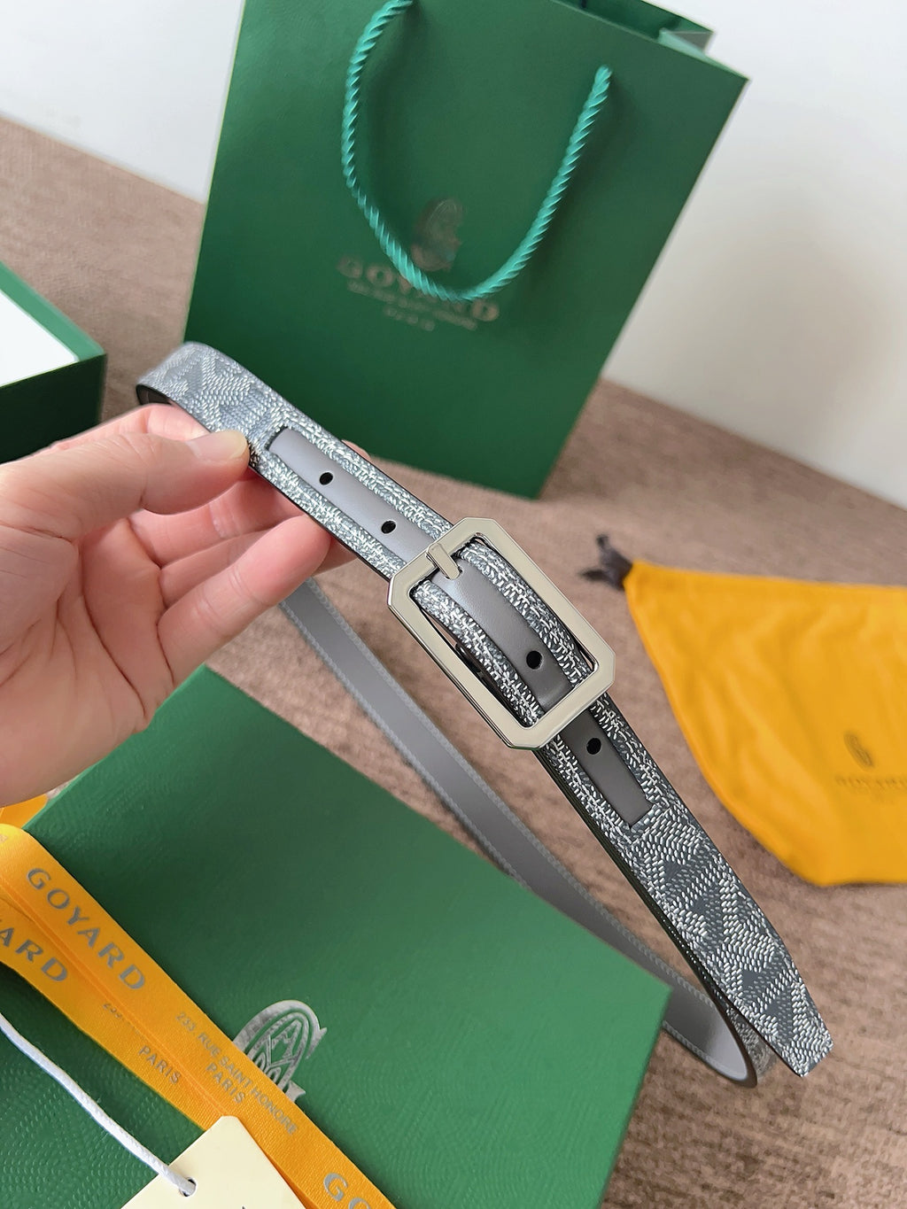 Ремінь Goyard з натуральної шкіри