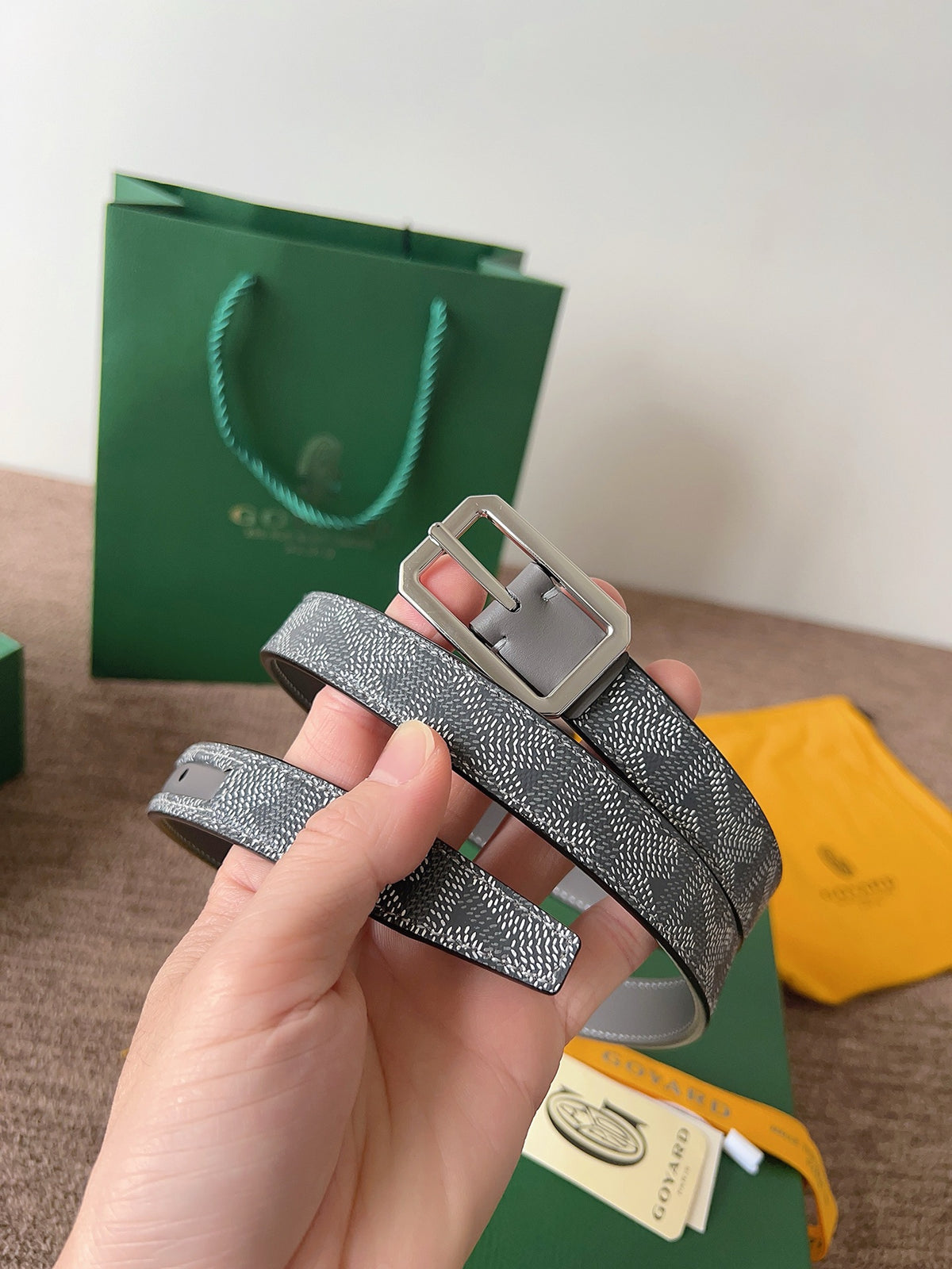 Ремінь Goyard з натуральної шкіри