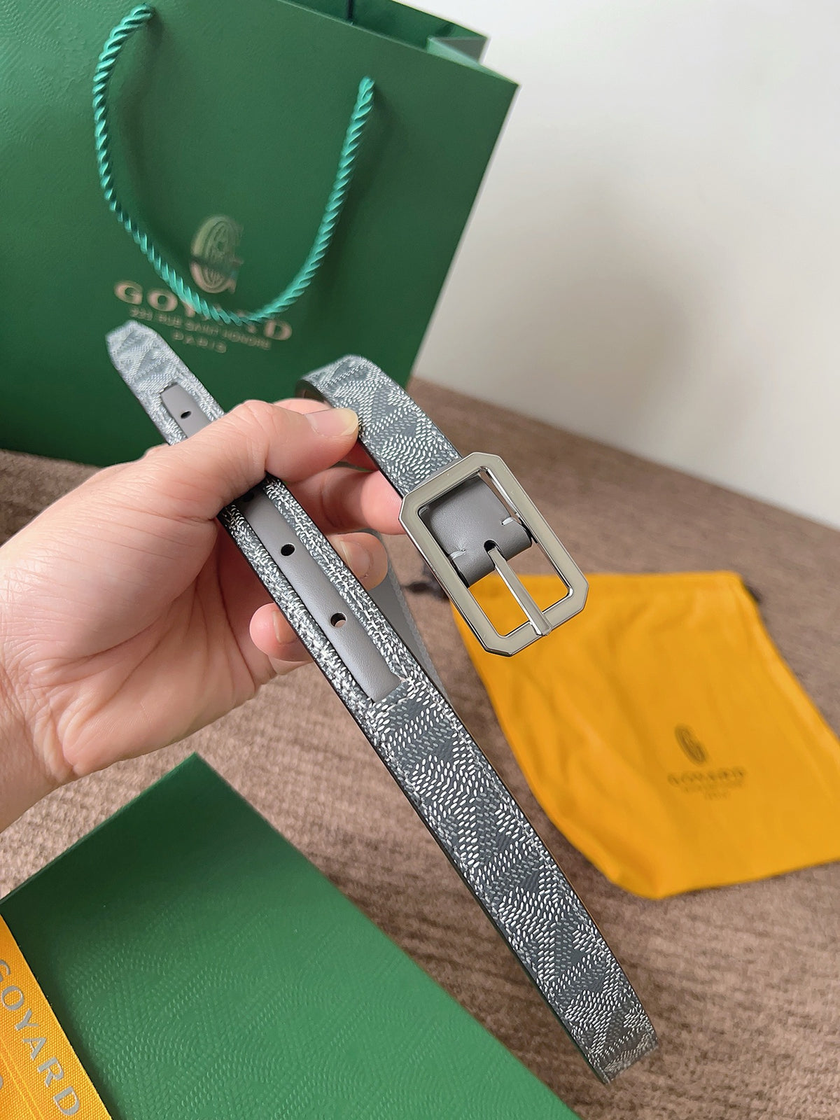 Ремінь Goyard з натуральної шкіри