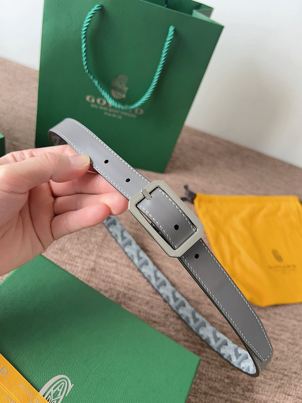 Ремінь Goyard з натуральної шкіри