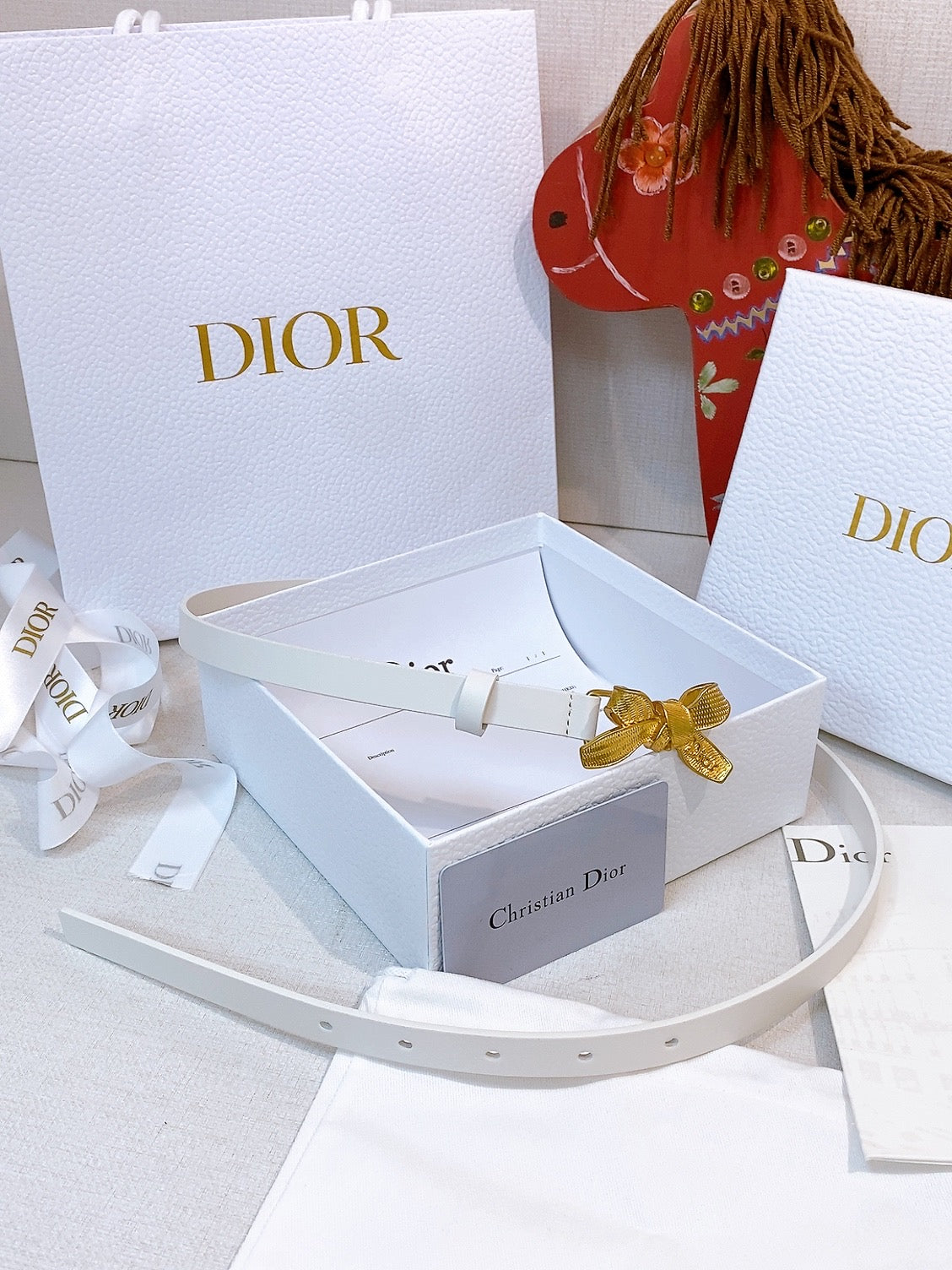 Ремінь Dior з натуральної телячої шкіри