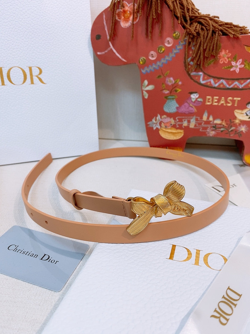 Ремінь Dior з натуральної телячої шкіри