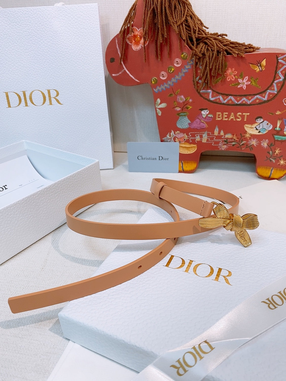 Ремінь Dior з натуральної телячої шкіри