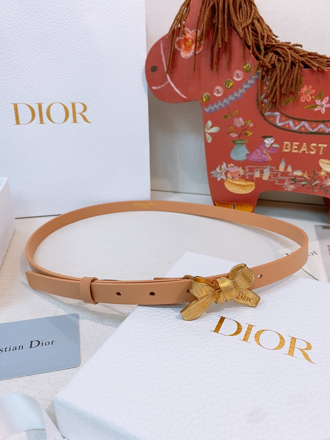 Ремінь Dior з натуральної телячої шкіри