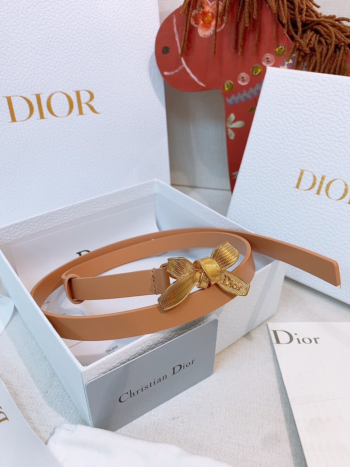 Ремінь Dior з натуральної телячої шкіри