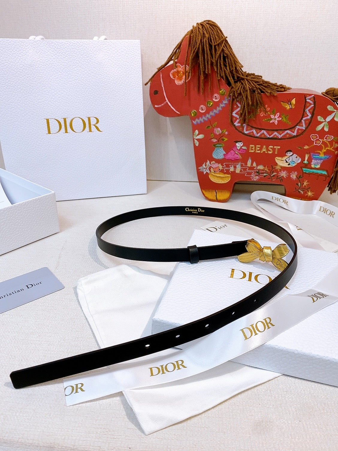 Ремінь Dior з натуральної телячої шкіри