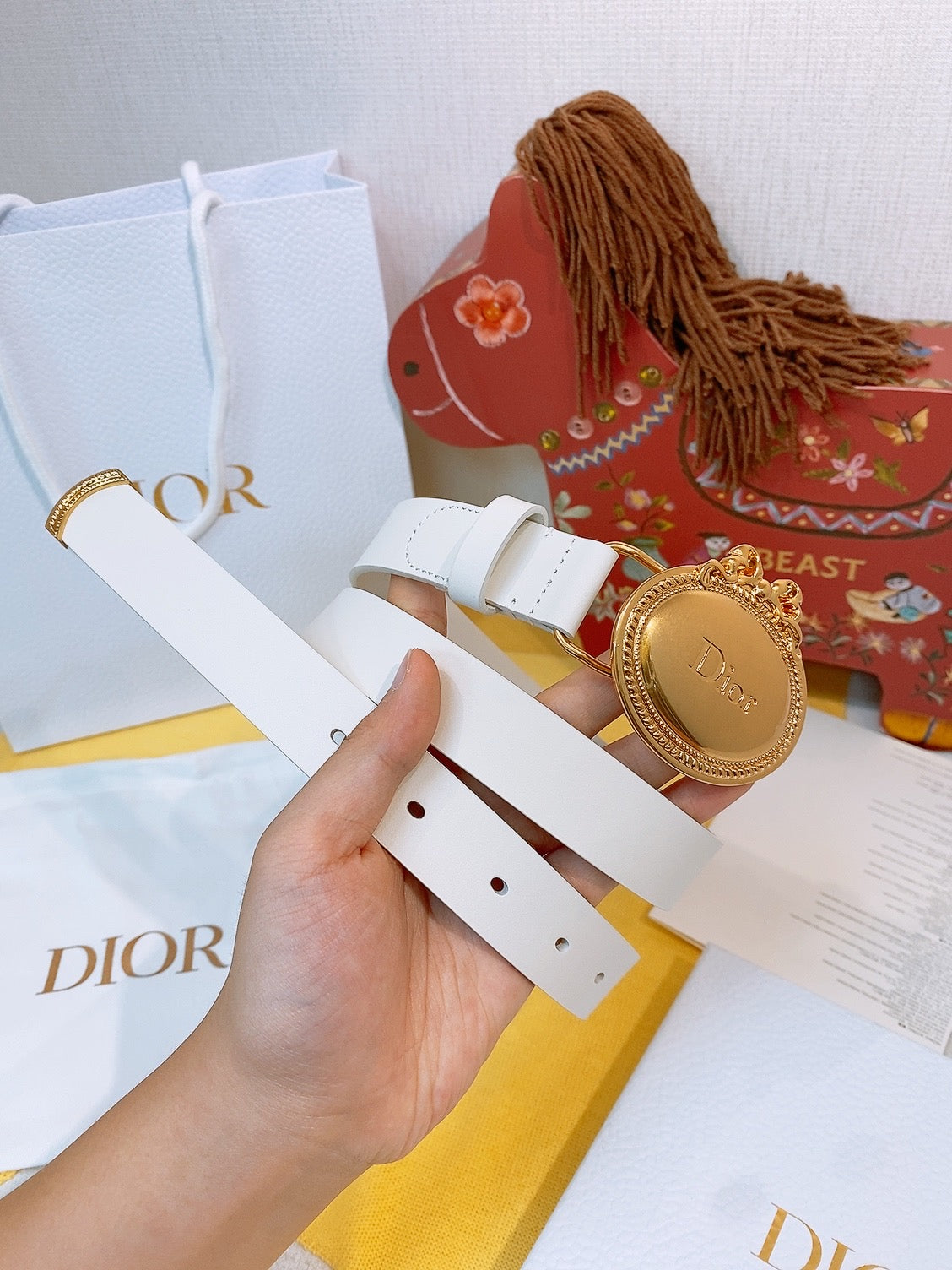 Ремінь Dior з натуральної телячої шкіри