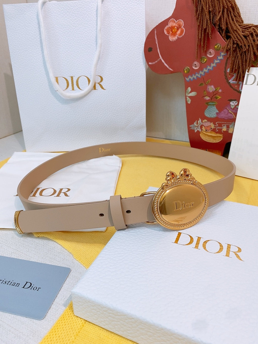 Ремінь Dior з натуральної телячої шкіри
