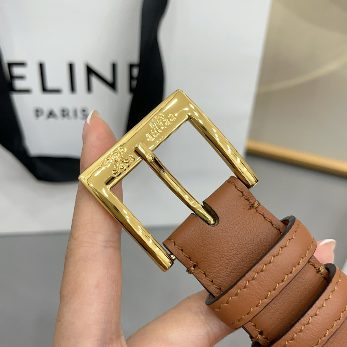Ремінь Celine з натуральної шкіри
